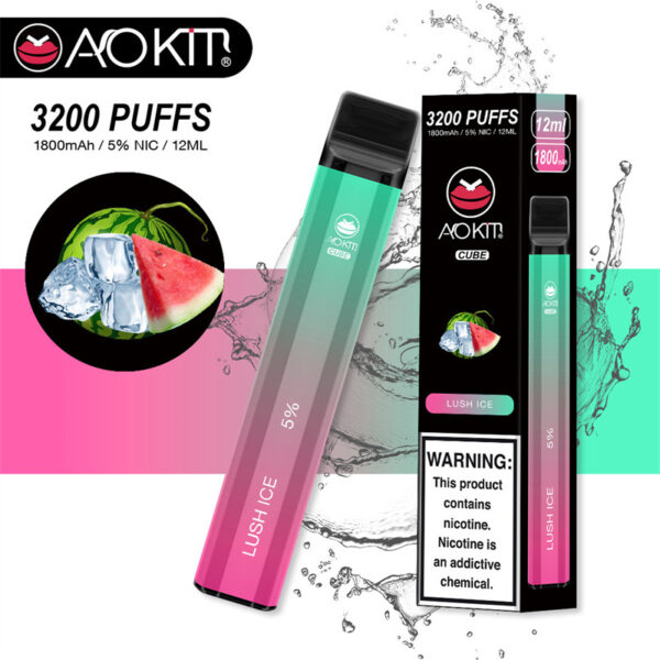Aokit Cube 3200 Puffs Disposable Vape Wholesale Lush Ice Flavors