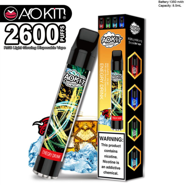 Aokit Lux 2600 puffs Disposable Vape Wholesale Energy Drink