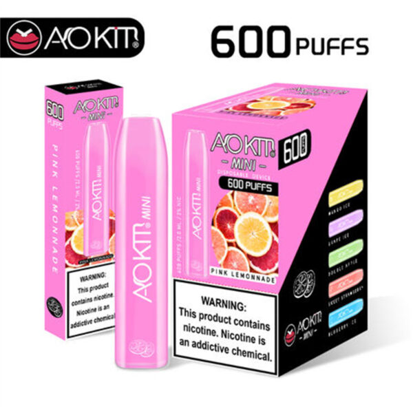 Aokit MINI 2 Version 600 Puffs Disposable Vape Wholesale Pink lemonade