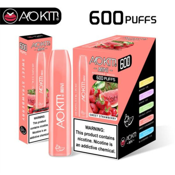Aokit MINI 2 Version 600 Puffs Disposable Vape Wholesale Strawberry Watermelon