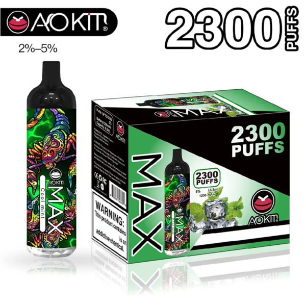 Aokit Max 2300 Puffs Disposable Vape Wholesale Cool Mint