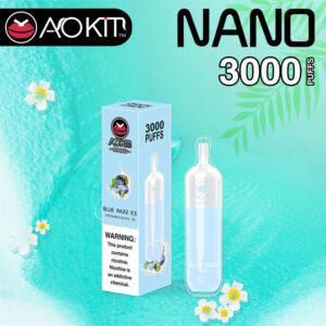Aokit NANO 3000 Puffs Disposable Vape Wholesale Blue Razz Ice Flavors