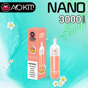 Aokit NANO 3000 Puffs Disposable Vape Wholesale Strawberry Banana Flavors