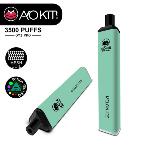 Aokit Omi Pro 3500 Puffs Disposable Vape Wholesale Melon Ice Flavors