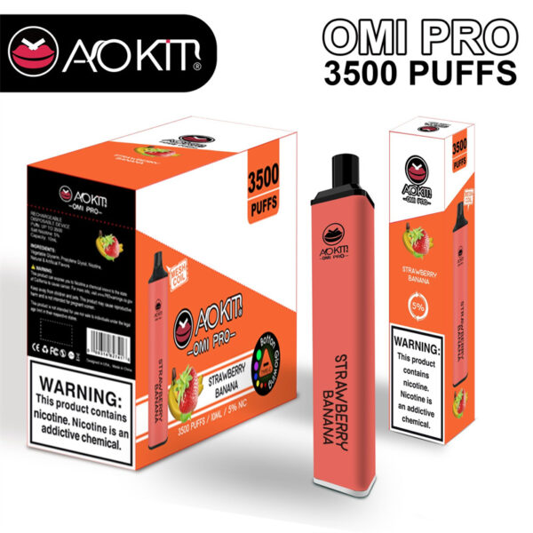 Aokit Omi Pro 3500 Puffs Disposable Vape Wholesale Strawberry Banana
