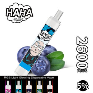 Haha Glow Stick 2600 Puffs Disposable Vape Wholesale Blue Razz