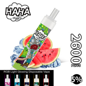 Haha Glow Stick 2600 Puffs Disposable Vape Wholesale Lush Ice