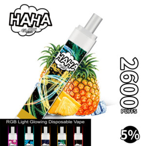 Haha Glow Stick 2600 Puffs Disposable Vape Wholesale Pinapple Ice