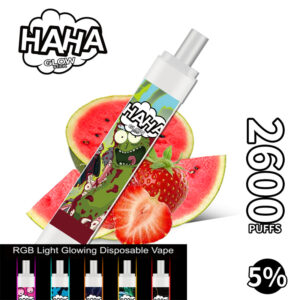 Haha Glow Stick 2600 Puffs Disposable Vape Wholesale Strawberry Watermelon