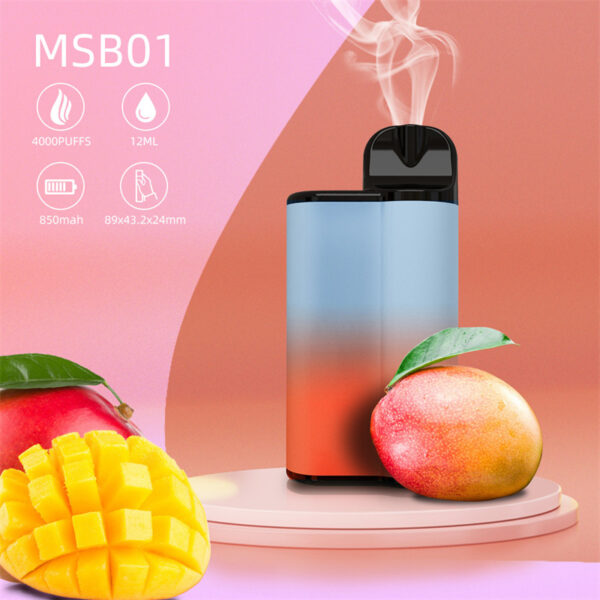 Myshine MSB01 4000 Puffs Disposable Vape Wholesale Mango Ice Flavors