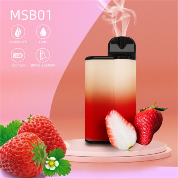 Myshine MSB01 4000 Puffs Disposable Vape Wholesale Strawberry Ice Flavors