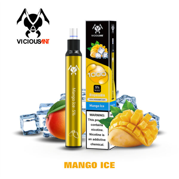 Viciousant 1000 Puffs Disposable Vape Wholesale Mango Ice Flavors