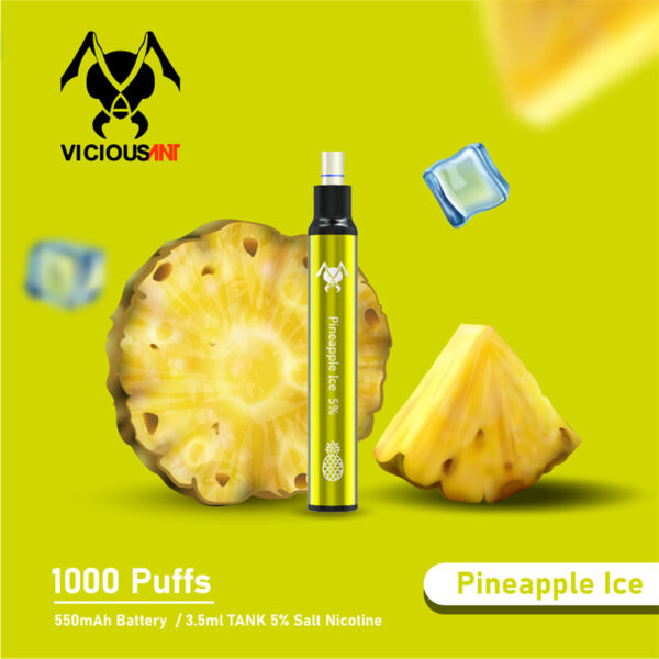 Viciousant 1000 Puffs Disposable Vape Wholesale Pineapple Ice Flavors