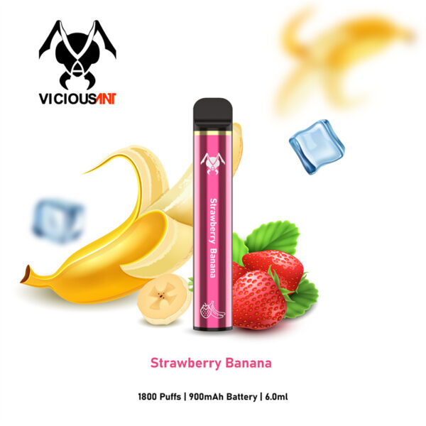 Viciousant 1800 Puffs Disposable Vape Wholesale Strawberry Banana Good Flavors