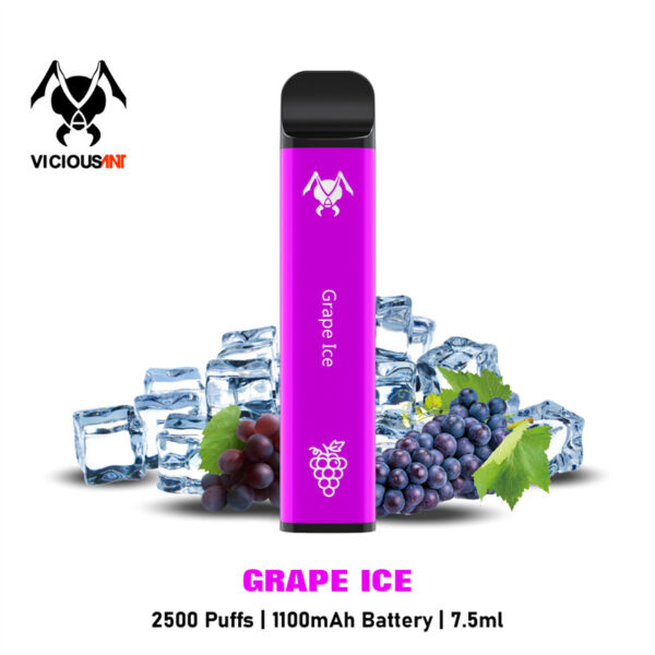 Viciousant 2500 Puffs Disposable Vape Wholesale Grape Ice Flavors