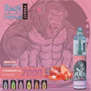 RandM Tornado 7000 Disposable Vape Wholesale Strawberry ice Flavors