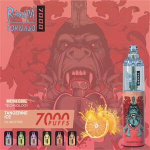 RandM Tornado 7000 Disposable Vape Wholesale Tangerine Ice Flavors