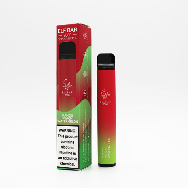 ELF BAR 2000 Puffs Disposable Vape Wholesale Mango Peach Watermelon Flavors