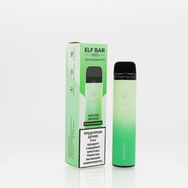 ELF BAR 3600 Puffs Disposable Vape Wholesale Sour Apple Flavors