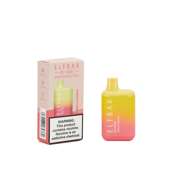 ELF BAR BC1600 Puffs Disposable Vape Wholesale Triple Mango Flavors