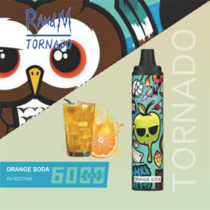 RANDM TORNADO 6000 Puffs Airflow Control Disposable Vape Wholesale Orange Soda