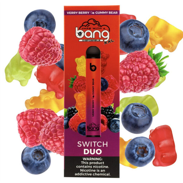 Bang XXL Switch Duo 2500 Puffs Disposable Vape Wholesale Verry Berry Gummy Bear Flavors