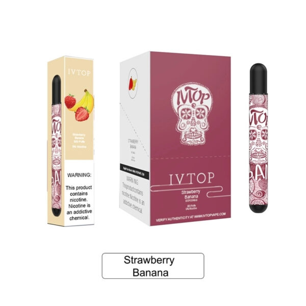 IVTOP Bang 300 puffs Disposable Vape Wholesale Strawberry Banana Packge