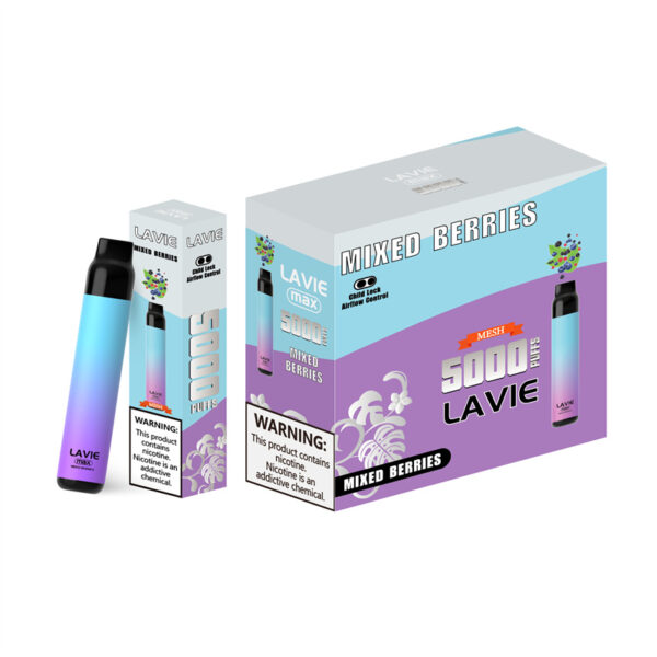 LAVIE MAX 5000 Puffs Disposable Vape Wholesale Mixed Berries Pakage