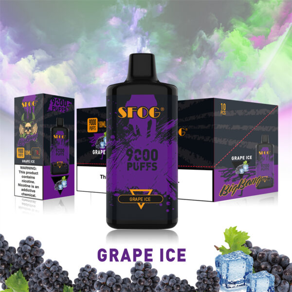 SFOG BIG BANG 9000 Puffs Disposable Vape Wholesale Grape Ice