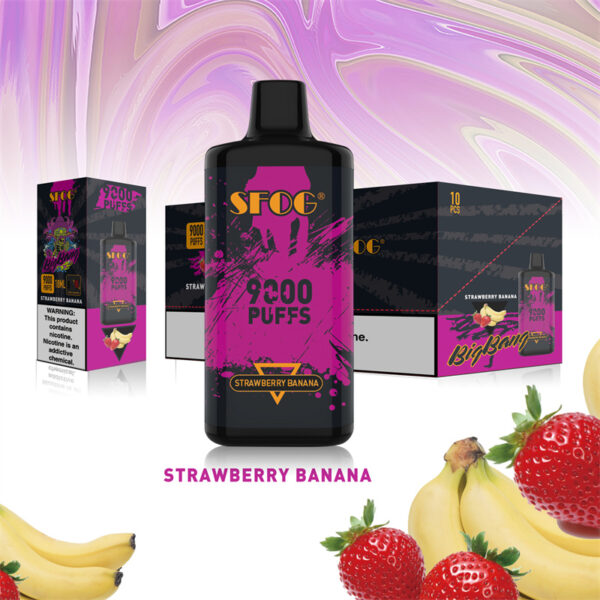 SFOG BIG BANG 9000 Puffs Disposable Vape Wholesale Strawberry Banana