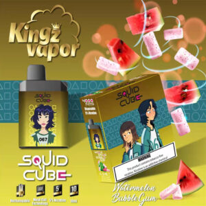 SQUID CUBE 4000 Puffs Disposable Vape Wholesale Watermelon Bubble Gum