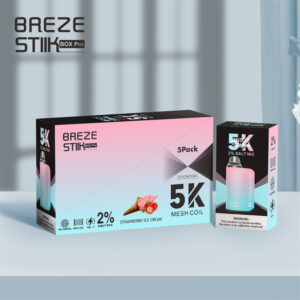Breze Stiik BOX Pro 5000 Puffs Disposable Vape Wholesale Strawberry Ice Cream