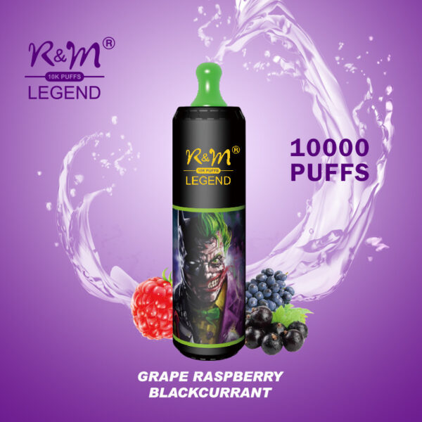 RM LEGEND 10K Puffs Disposable Vape Wholesale Grape Raspberry Blackcurrant