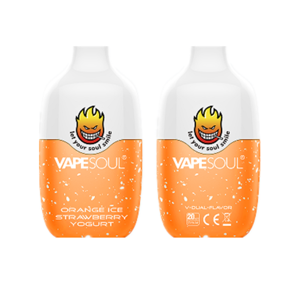 Vapesoul Allov V Dual MOD 5000 Puffs Disposable Vape Wholesale Orange Ice Strawberry Yogurt