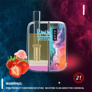 RandM Crystal 4600 Puffs Disposable Vape Pod Device Wholesale Strawberry Ice Cream