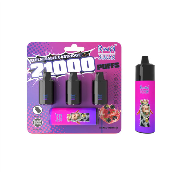 Randm Sunax 21000 Puffs Disposable Vape Wholesale Mixed Berries Flavors