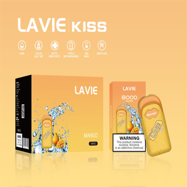 LAVIE KISS 8000 Puffs Disposable Vape Wholesale Mango Package