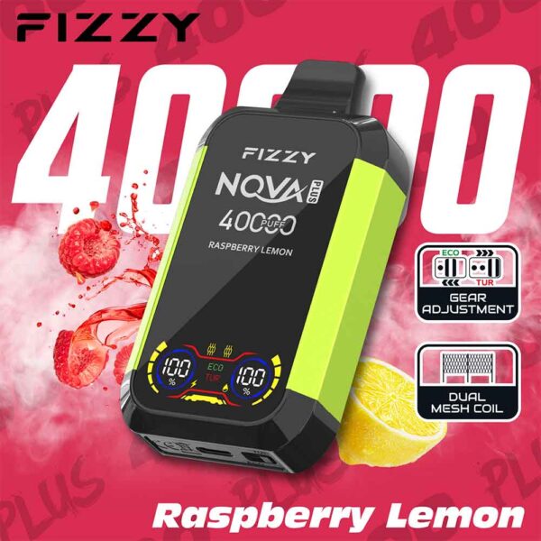 Fizzy 40K puff Nova Plus Dual Mesh Disposable Vape Whosesale raspberry lemon