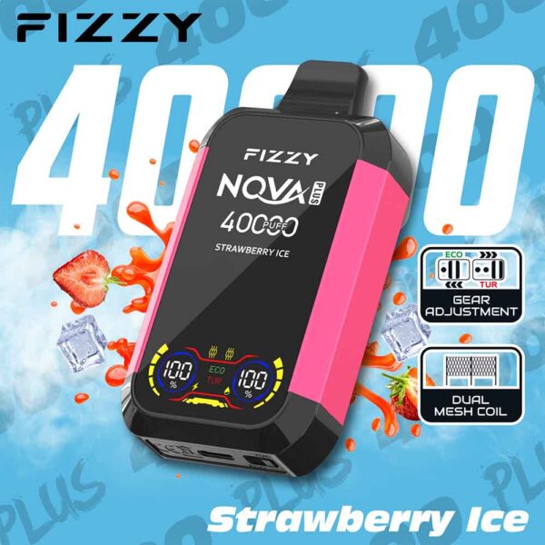 Fizzy 40K puff Nova Plus Dual Mesh Disposable Vape Whosesale strawberry