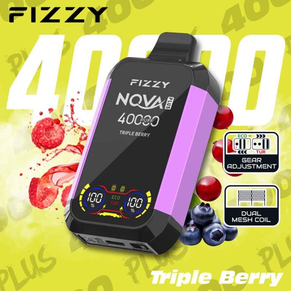 Fizzy 40K puff Nova Plus Dual Mesh Disposable Vape Whosesale triple berry