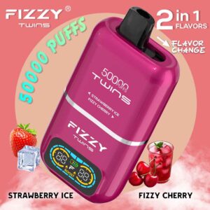 Fizzy Twins 50K Puffs Dual Flavors Disposable Vape Wholesale strawberry ice