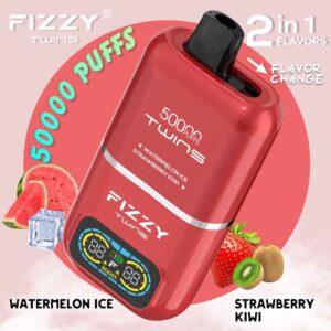 Fizzy Twins 50K Puffs Dual Flavors Disposable Vape Wholesale watermelon ice strawberry