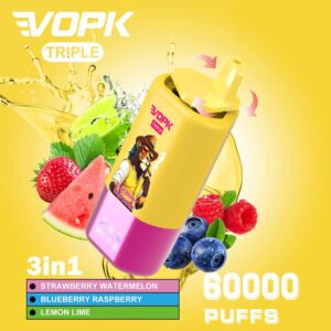 VOPK Tripe 60000 Puff 3 in 1 Disposable vape wholesale strawberry watermelon