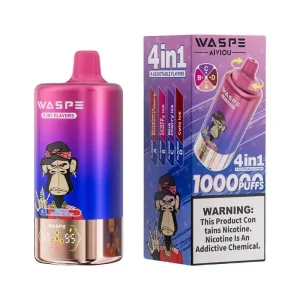 Waspe 4in1 100K Puffs 4 flavors Disposable Vape Wholesale Strawberry Raspberry Cherry Crazy Cherry Ice Blue Cherry Ice Cola Ice