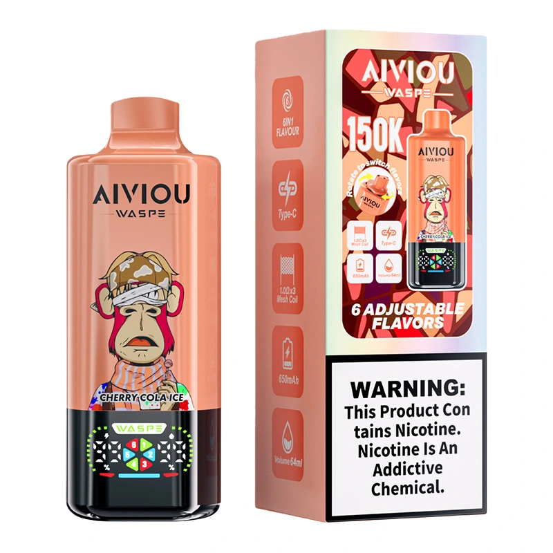 Waspe 6in1 150K Puffs 6 Flavors Disposable Vape Wholesale Cherry Cola Ice Strawberry Red Bull Ice Watermelon Raspberry Waspe 6in1 150K Puffs 6 Flavors Disposable Vape Wholesale Cherry Cola Ice Strawberry Red Bull Ice Watermelon Raspberry