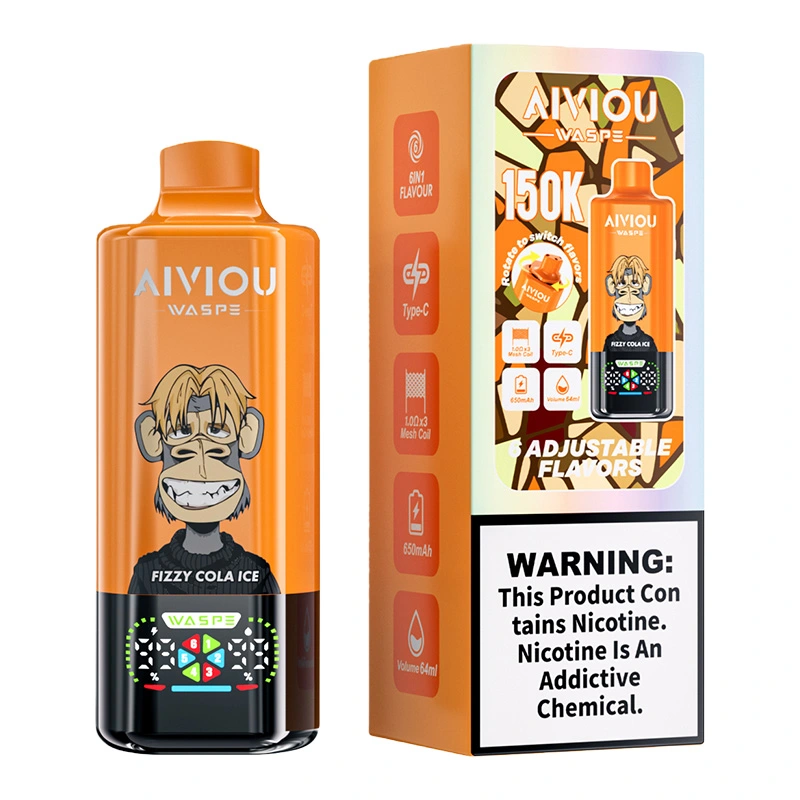 Waspe 6in1 150K Puffs 6 Flavors Disposable Vape Wholesale Fizzy Cola Ice Energy Drink Cherry Ice Waspe 6in1 150K Puffs 6 Flavors Disposable Vape Wholesale Fizzy Cola Ice Energy Drink Cherry Ice