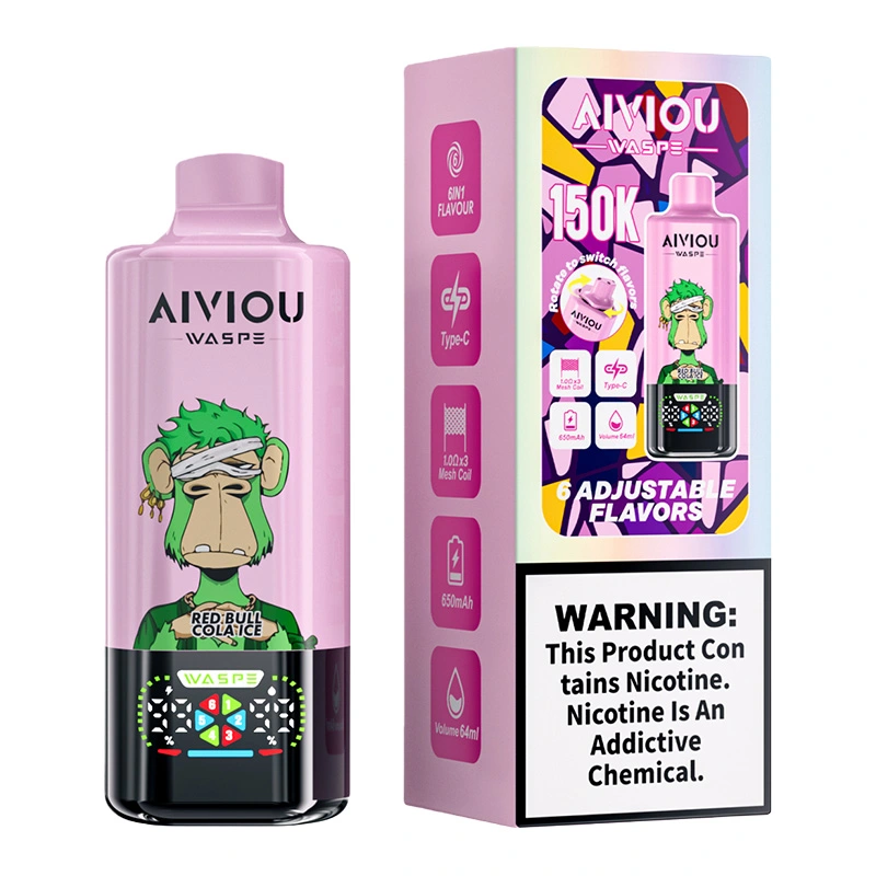 Waspe 6in1 150K Puffs 6 Flavors Disposable Vape Wholesale Red Bull Cola Ice Strawberry Raspberry Cherry Blackberry Dragon Fruit Waspe 6in1 150K Puffs 6 Flavors Disposable Vape Wholesale Red Bull Cola Ice Strawberry Raspberry Cherry Blackberry Dragon Fruit