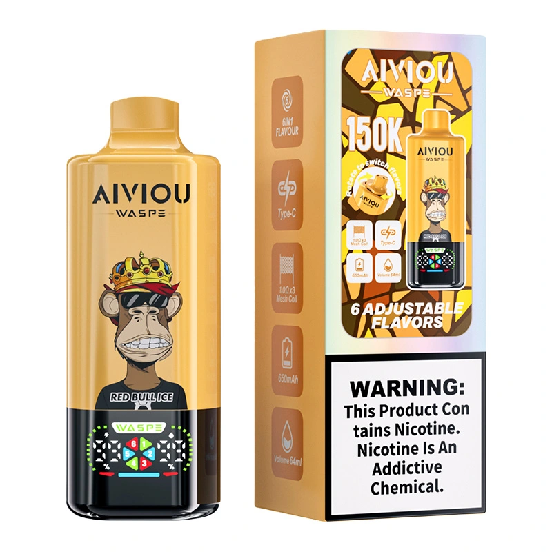 Waspe 6in1 150K Puffs 6 Flavors Disposable Vape Wholesale Red Bull Ice Raspberry Pomp Sour Mango Strawberry Waspe 6in1 150K Puffs 6 Flavors Disposable Vape Wholesale Red Bull Ice Raspberry Pomp Sour Mango Strawberry