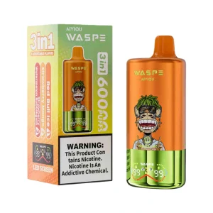Waspe Aiviou 3in1 60000 Puffs Disposable Vape Wholesale Red Bull Ice Strawberry Mango Strawberry Watermelon Bubblegum 1