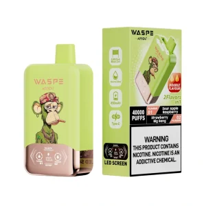 Waspe Aiviou 40000 Puffs Double Flavor Disposable Vape Sour Apple Raspberry Strawberry Big Bang